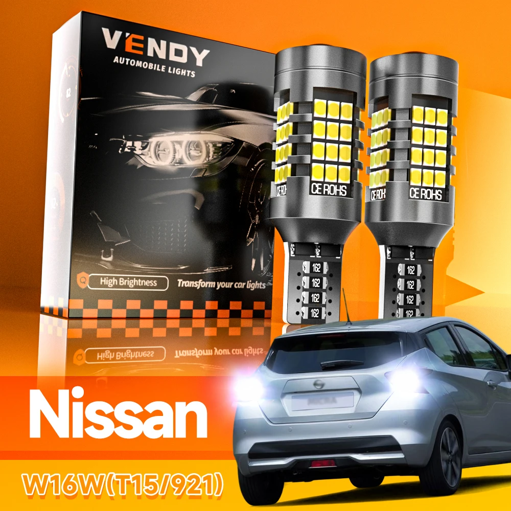 

2x светодиодный фонарь заднего хода W16W T15 для Nissan Micra Qashqai X-Trail T32 Sylphy Pathfinder Altima Frontier Maxima Titan GT-R