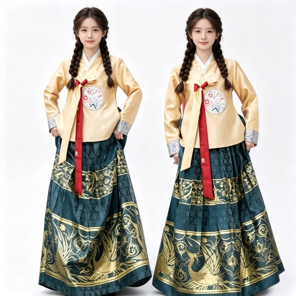 Traditional Hanbok Dress Korean Fashion Ancient Costumes Minority Party Asian Palace Cosplay Performance Clothing Wedding Dress
