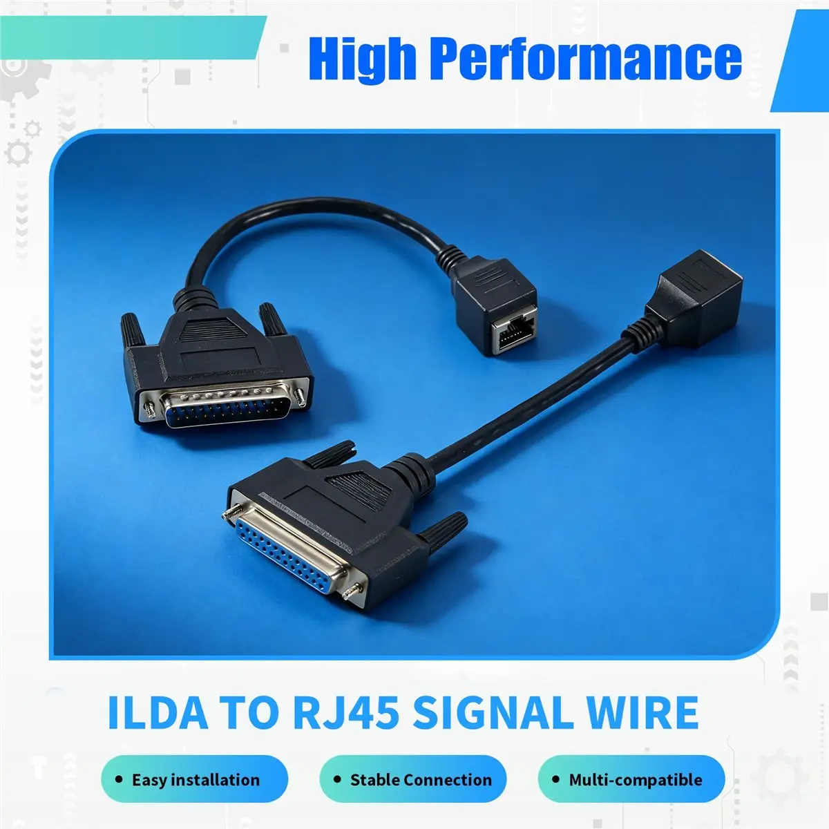 DT77 ILDA to RJ45 Signal Wire DB25 Male and Female ILDA to Network Cable
