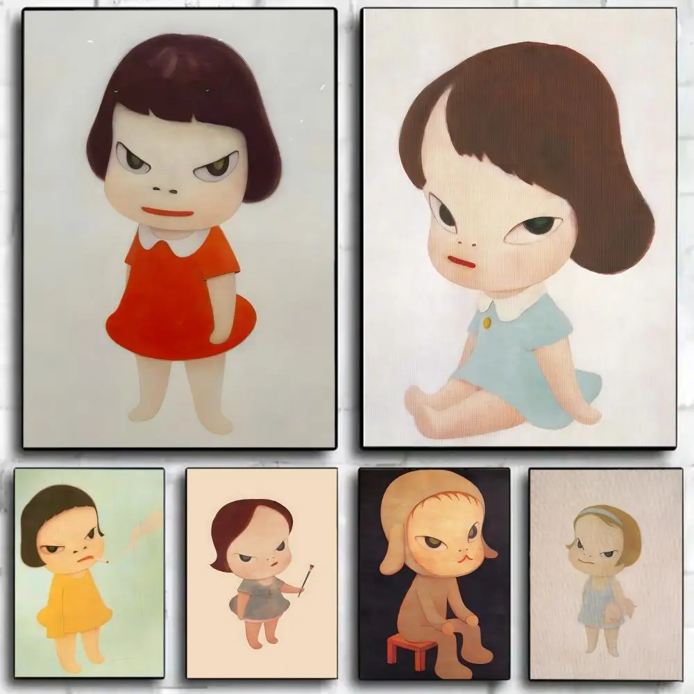 Cute Artist Yoshitomo Nara Poster Wall Art Print Decorative Mural Home Decor Gift Unframed