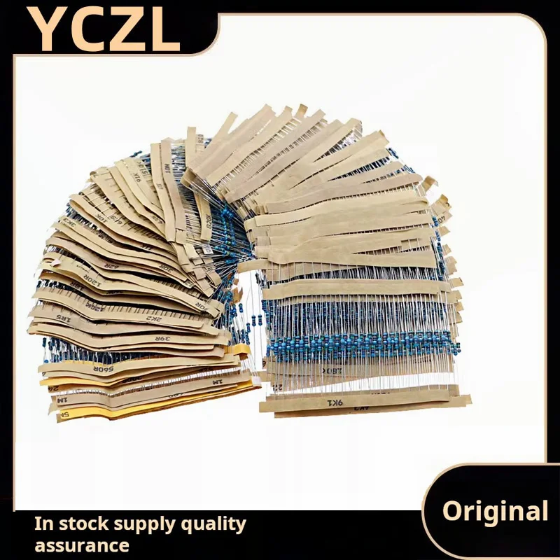 

130 видов, 2600 шт., 1/4 Вт, металлопленочный резистор, пакет компонентов, 0,25 Вт, полный спектр значений сопротивления