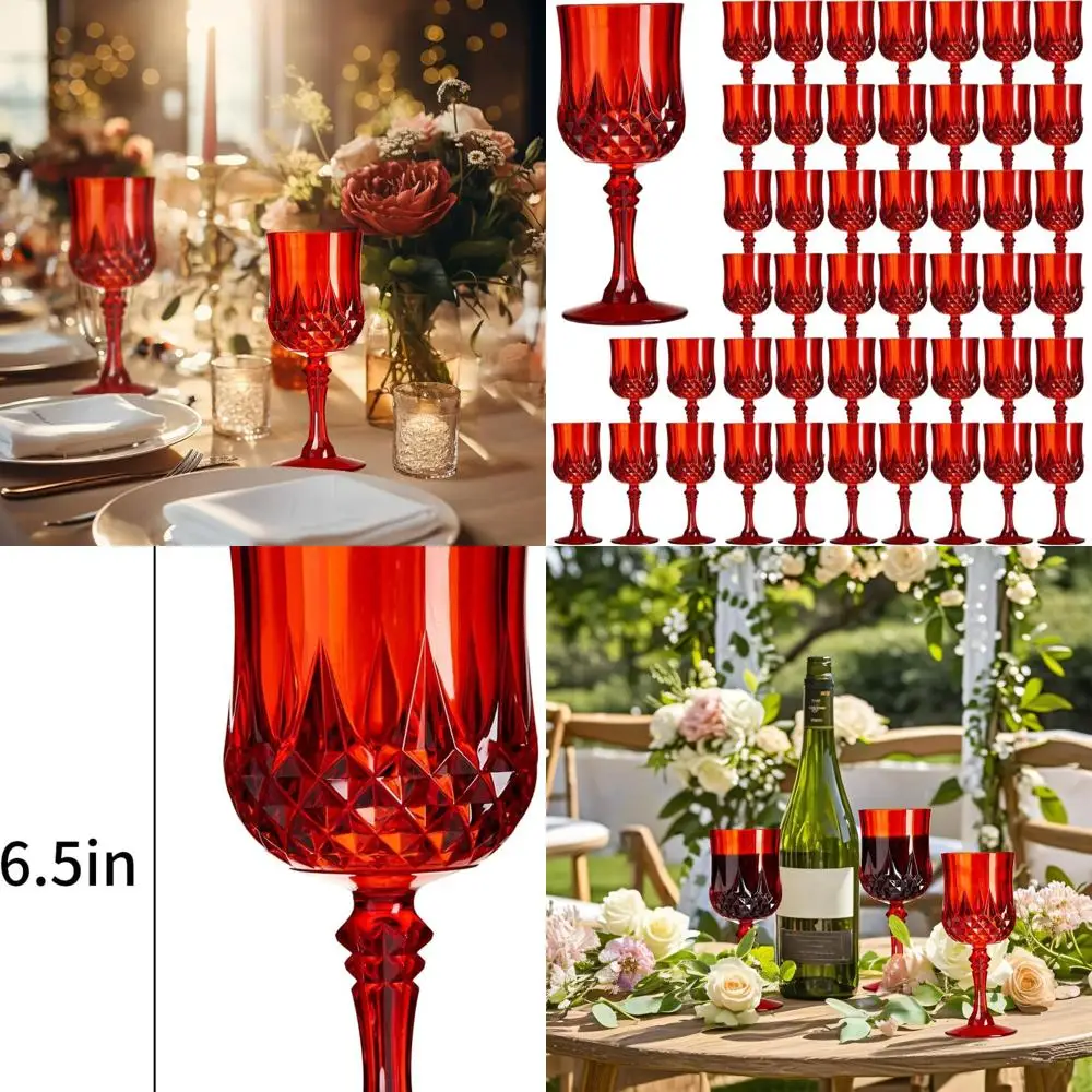 Set Of 48 Red Stemm… - image