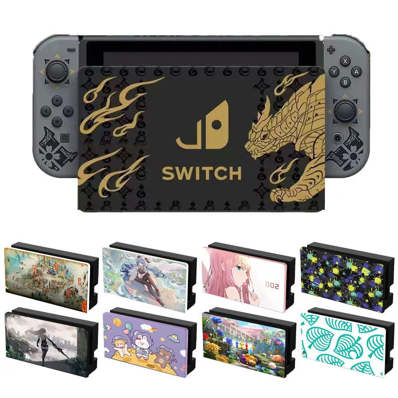 Cartoon Anime Faceplate Protective Cover For Nintendo Switch Charging TV Dock Station Decorative Replacement Front Plate Case