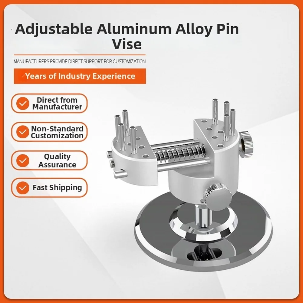 For Mini Aluminum Vise 2.5 Inch with 360 Degree Swivel Base Stainless Steel Elements and 45 90 135 Degree Adjustments