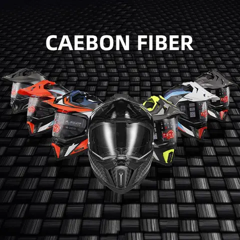 मूल LS2 मोटोक्रॉस हेलमेट कार्बन फाइबर कैपेसिट LS2 MX701 एक्सप्लोरर फुल फेस हेलमेट डबल लेंस ऑफ-रोड मोटरसाइकिल हेलमेट 12 best sales एलएस2 एमएक्स701 - №6