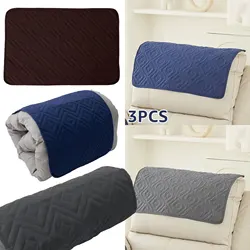 3Pcs Recliner Headrest Protector Polyester Waterproof Sofa Headrest Cover Anti Cat Scratching Mat Furniture Protector for Home