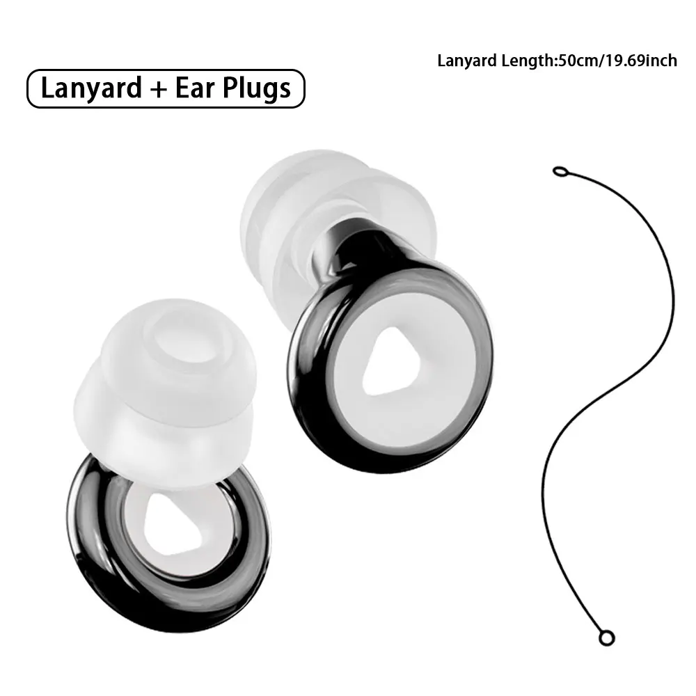 Soft Silicone Earplugs Waterproof with Lanyard Waterproof Ear Plugs Water Sports Earplug For Sleep & Swimming
