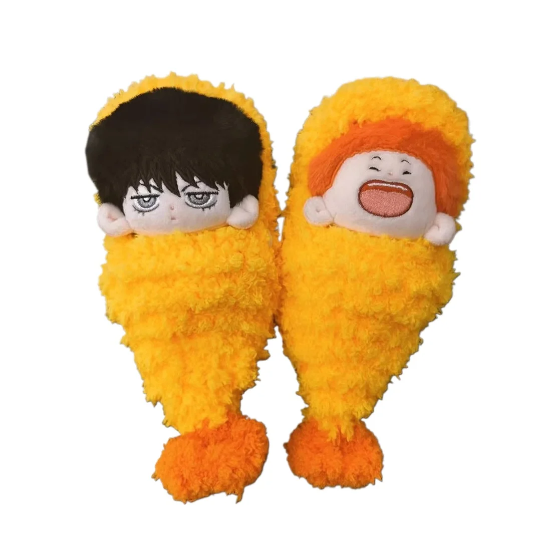 

Костюм для куклы в виде жареных креветок темпура, 5/10/15/20 см, забавный и милый наряд, совместимый с куклами в стоячей и сидячей позах