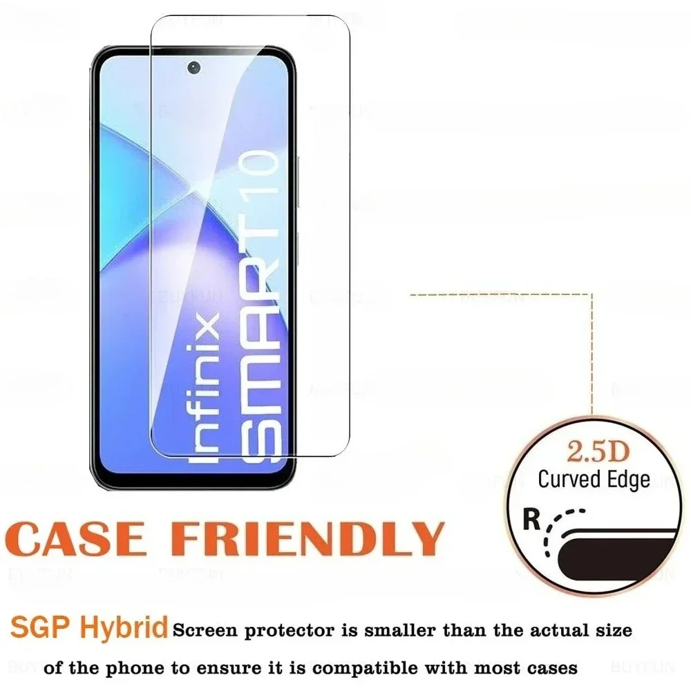 ل انفينيكس الذكية 10 الزجاج 1-4 قطعة حامي الشاشة InfinixSmart10 HD Smart10 زائد 10HD 10Plus 4G 2025 سلامة الزجاج المقسى فيلم