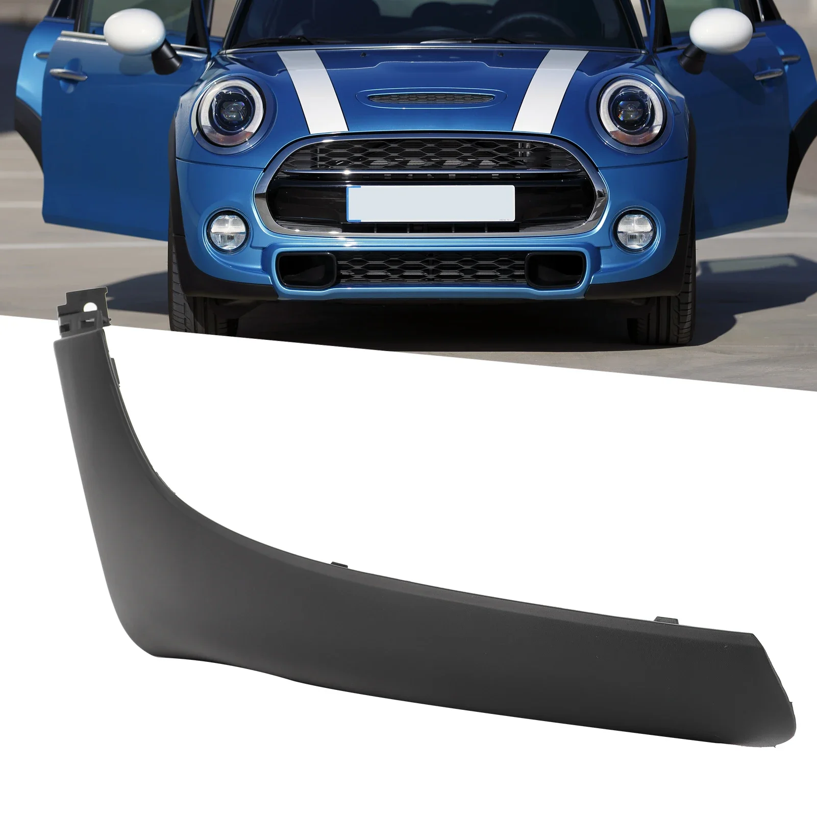 Front Bumper Spoiler Bumper Splitter Plastic Front Bumper Lip 51117337813 51117337814 for MINI Cooper S F55 F56 F57 2014-2021