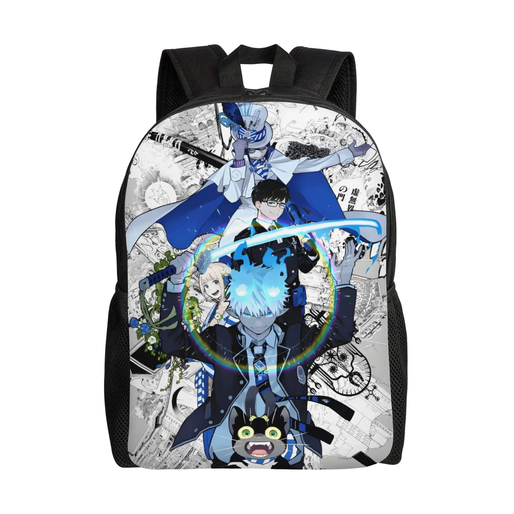 1Piece Backpack Rin & Kuro New School Year Laptop Bag High School  Blue Exorcist Back To School Gift New Term Starts