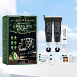 Black Leather & Vinyl Repair Kit Leather Scratch Repair Kit Car Leather Repair Cream Kit for Furniture Couches Boots and Purse