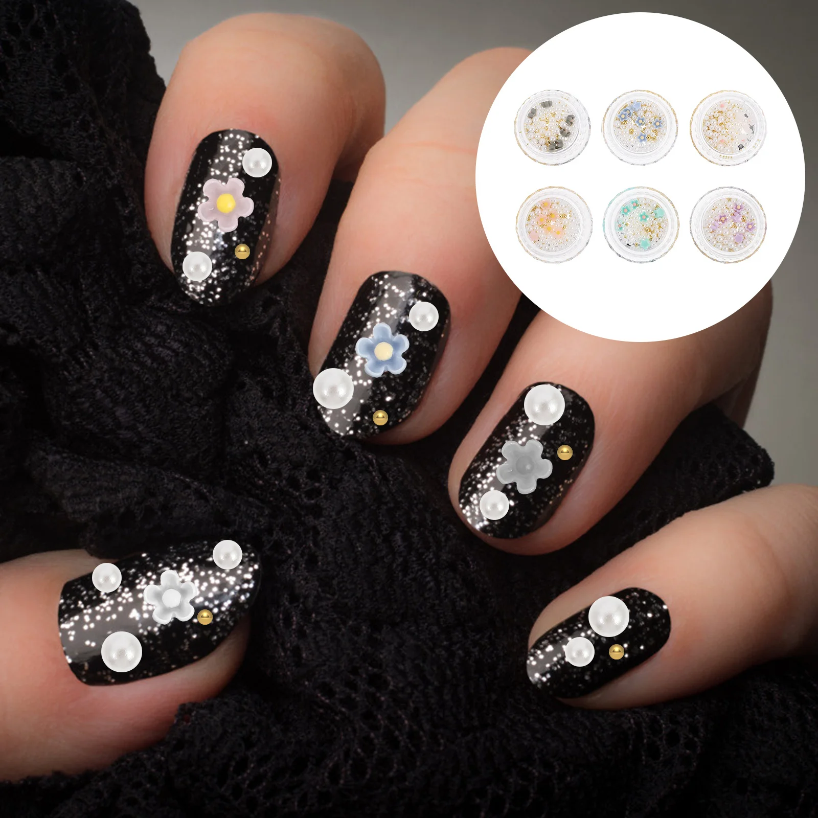 6 Boxes Ballet Shoes Nail Art Decors Exquisite Manicure Ornaments for Dating Shopping Work Decorative Nail Charm Set