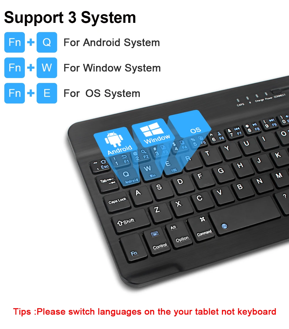 Bluetooth Keyboards Rechargeable Wireless Protable Mini Keyboard Keycaps For iPhone Tablet Gaming Kit PC Mouse Android Windows