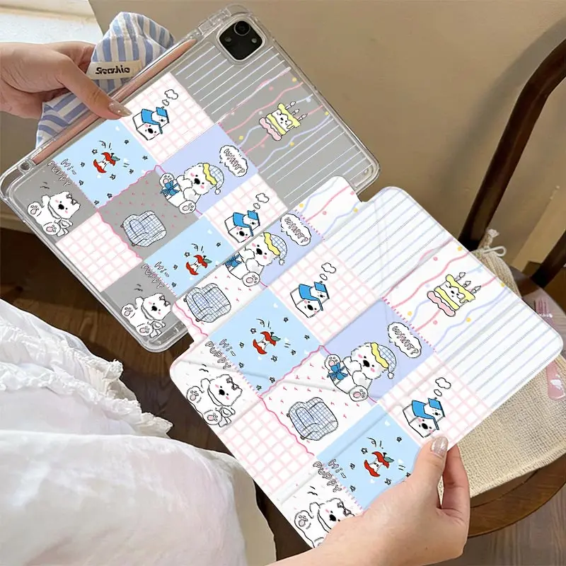 Shockproof 3+Y Fold Tablet Cover For iPad A16 2025 11th Air11/13 iPad 10.2 7/8/9 4/5th 10.9 10th IPad Mini6 8.3 Air3 10.5 Pro11