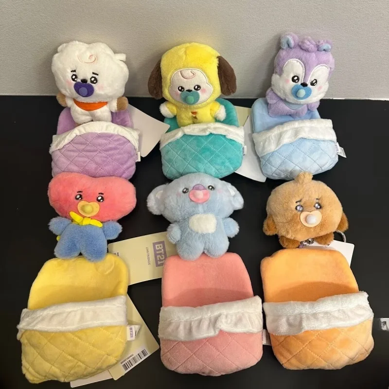 Koreanische beliebte Boygroup Baby-Schlafsack-Serie Plüschtier-Anhänger Niedliche Cartoon-Puppe Taschen-Deko Schlüsselanhänger Fanartikel Geschenk