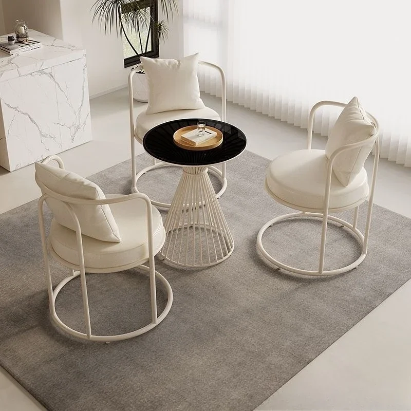 自宅バルコニー レジャー ビジネス交渉 ソファ テーブルと椅子の組み合わせ ホテル受付 カフェ ミルクティーショップ 小型丸型 10