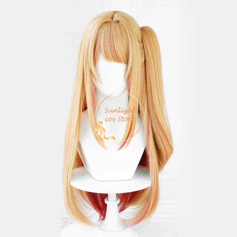 Anime Robijn Hoshino Cosplay Pruik 70Cm Oranje Roze Hoshino Rubii Cosplay Kostuum Pruik Hittebestendig Synthetisch Haar Vrouwen Anime Pruiken