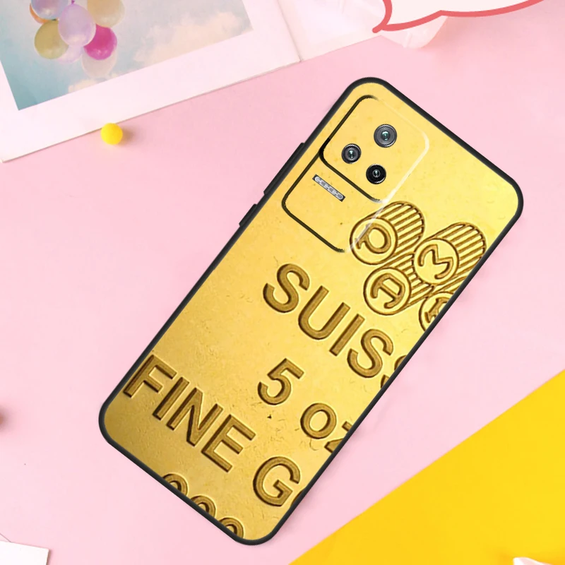 Switzerland Fine Gold Case For Xiaomi 13 14 Ultra 12 Lite 11T 12T 13T Pro POCO M6 Pro X6 X5 X3 F3 F5 M5s Cover