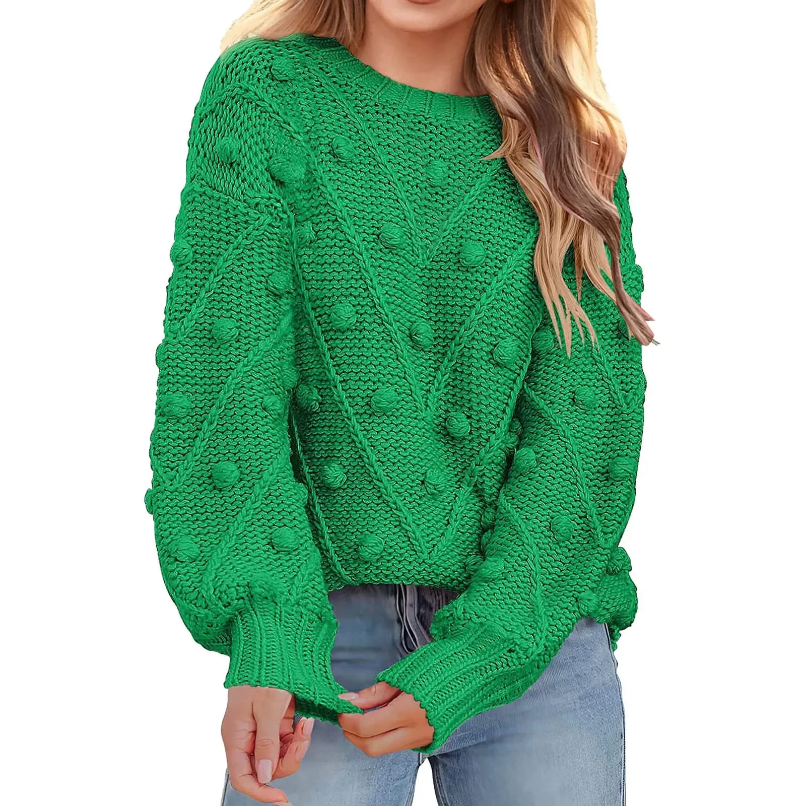 

Women's Knitwear Sweaters Basic Warm Vintage Green Sweater Knitted Oversized Thick Loose White Pullover Jumper for Women 2023