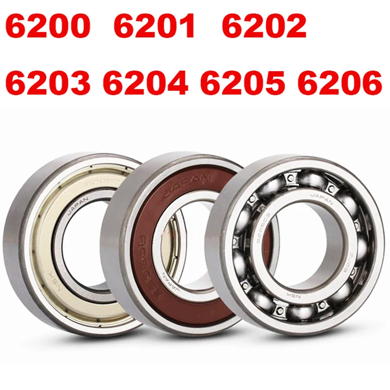 6200 6201 6202 6203 6204 6205 6206 ZZ DDU RS High Quality Bearings High Speed Bearings Japan NSK Imported  16x32x9mm Bearing
