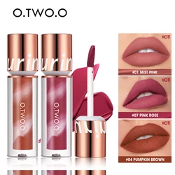 O.TWO.O Lipstick Lip Gloss Makeup 24hrs Waterproof Velvet Non-stick Cup Nude Lip Tint Matte Long Lasting Liquid Lipstick
