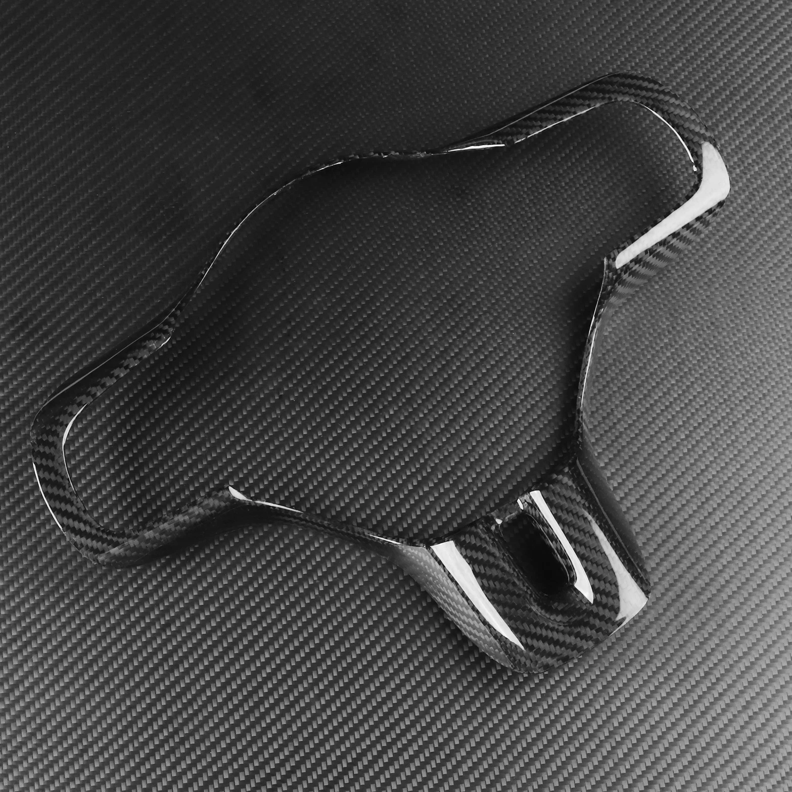 Real Dry Carbon Fiber Steering Wheel Trim Cover Car Interior Accessories For Mitsubishi Lancer Evolution EVO X 10th 2008-2016