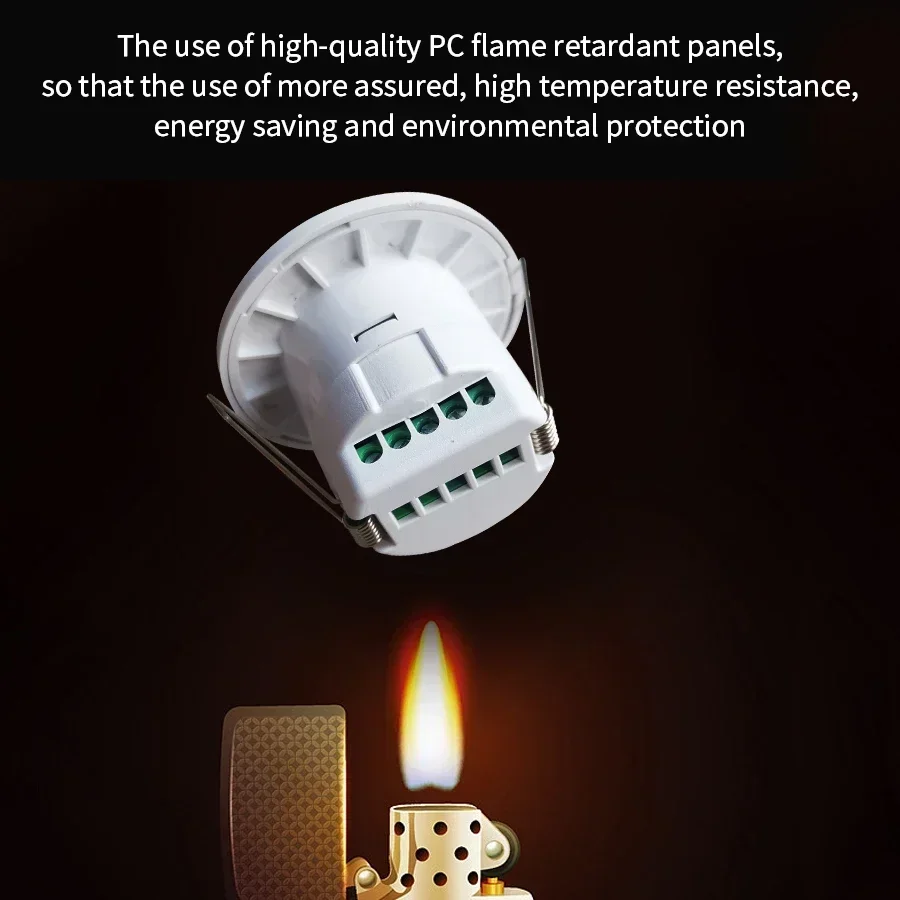 85-265V Human Body Infrared Sensor Switch Detector Corridor Car Park Smart Switche Adjustable LED Light Control Sensor Switch