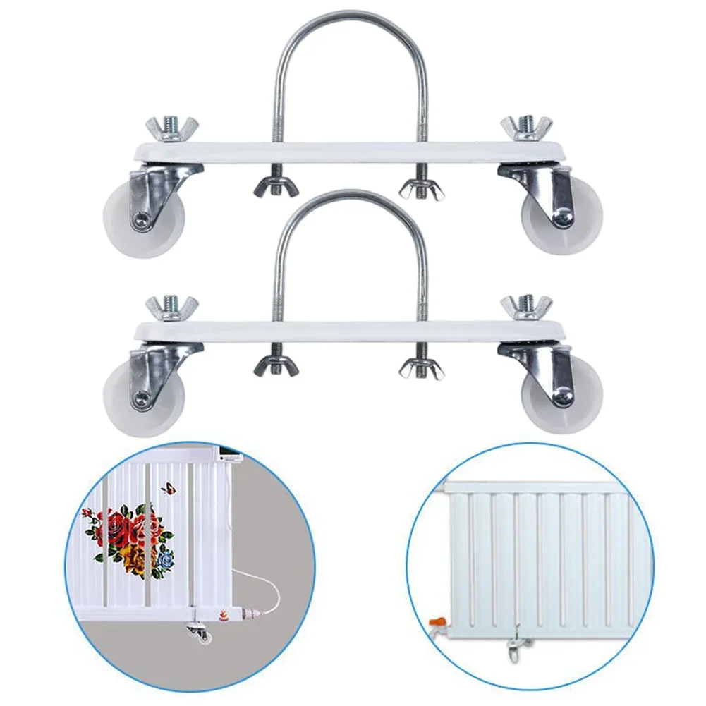 2x Oil Ting Hydroelectric Radiator Electric Heater Special Mobile Pulley Bracket Carbon Steel Casters Stand Home Improvement