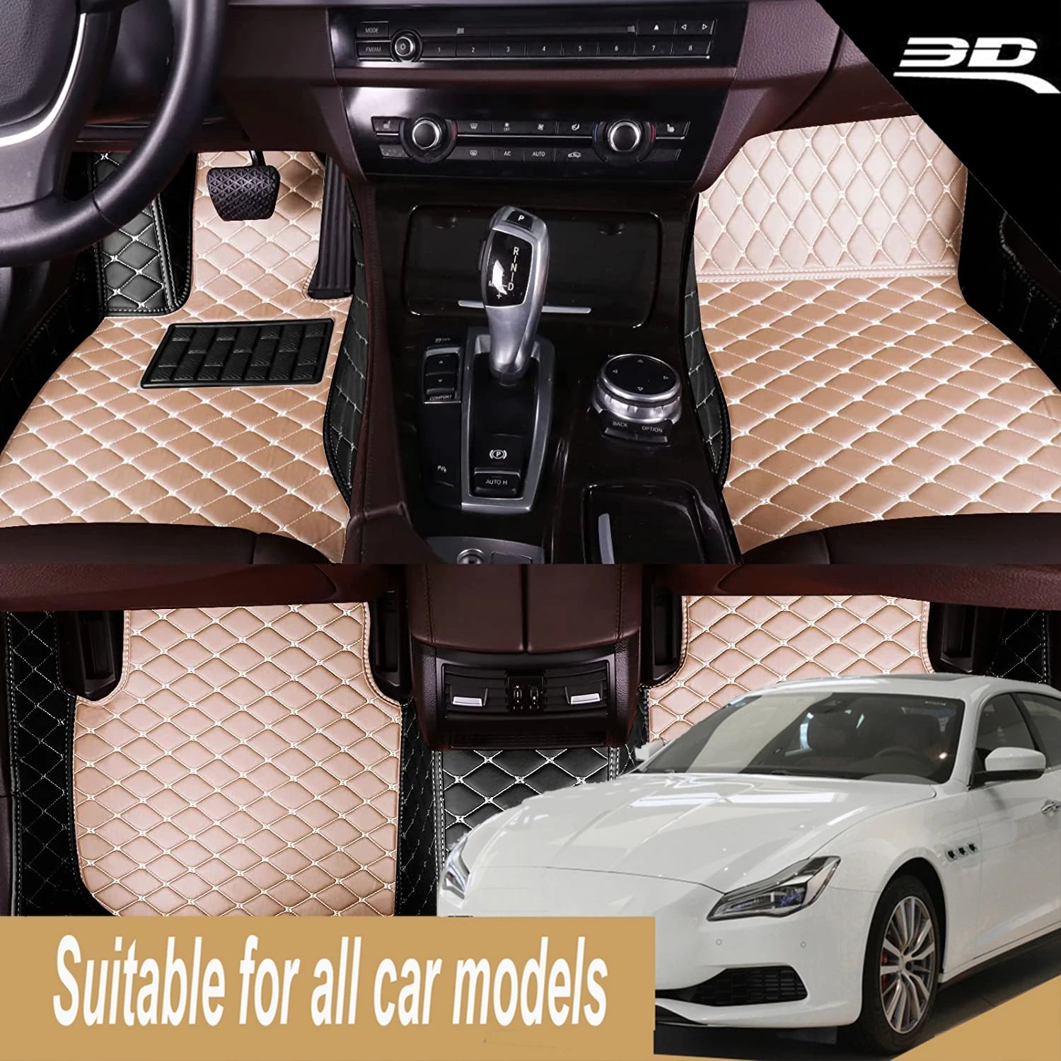 

For Landrover Discovery LR3 LR4 Auto Carpets PU-leather Custom Car Floor Mats waterproof Foot Coche Accessorie liners