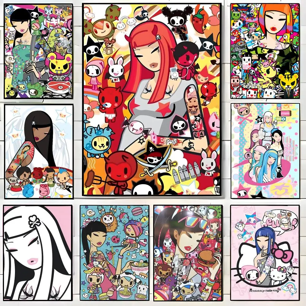 T-Tokidoki Poster High-definition Waterproof Poster Stickers, Suitable For Bedroom, Living Room, Home Decoration