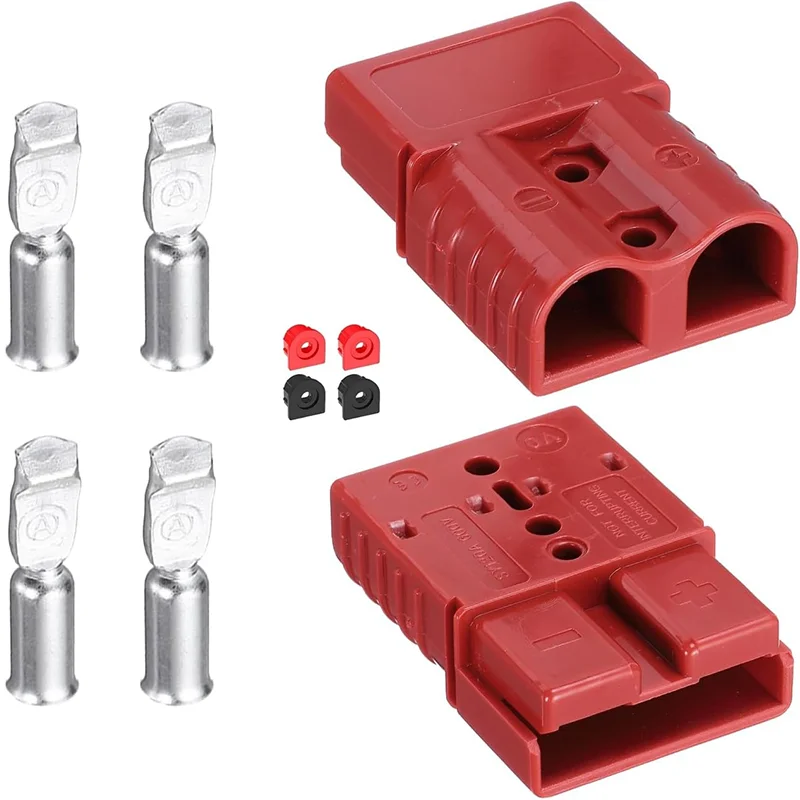 

2pcs 4pcs Battery Quick Connector Kit 50AMP 600V Plug Dustproof and waterproof plug Connect Disconnect Winch Trailer