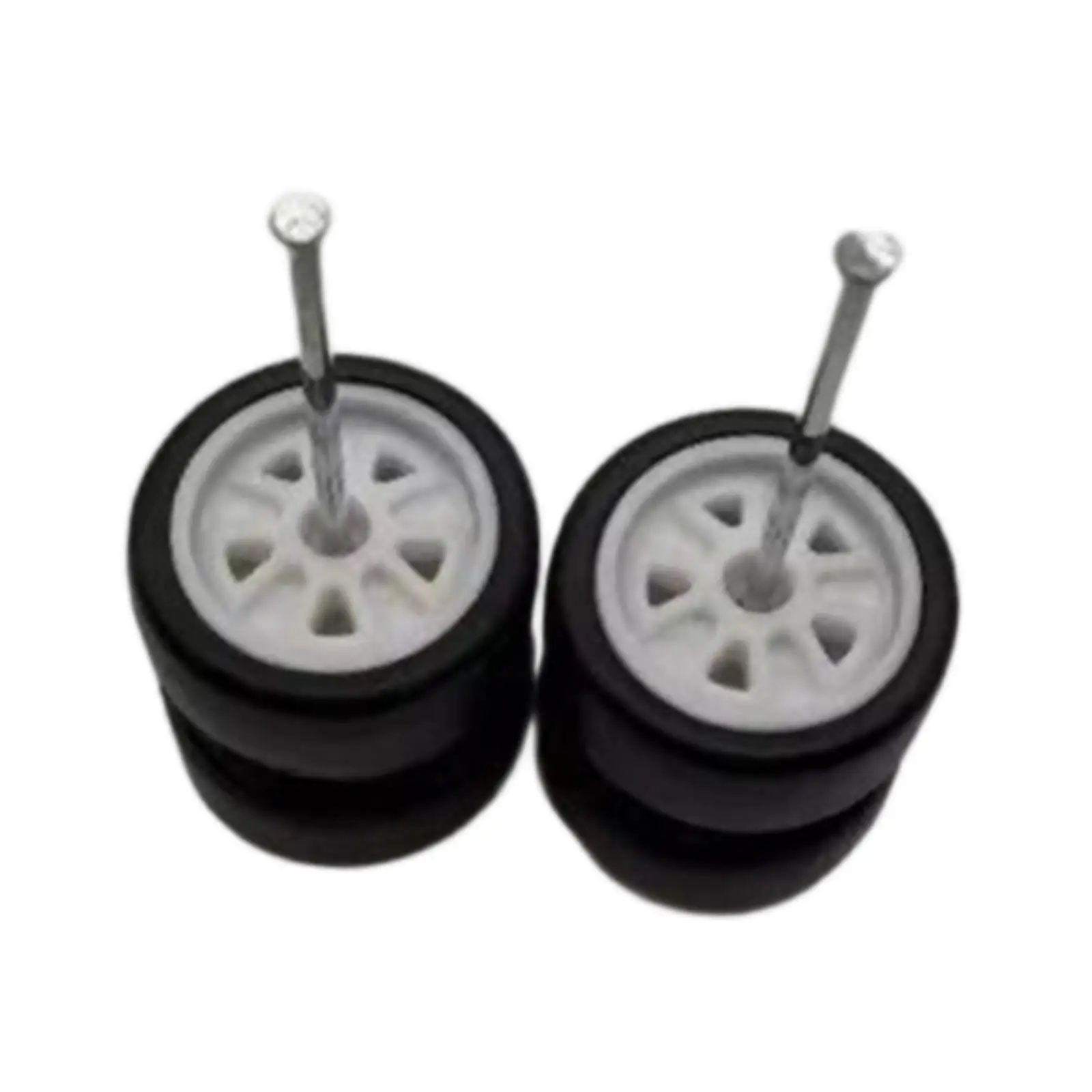 Plastic RC Car Wheels and Tires 1 64 Scale Sturdy Spare Parts for Miniature Cars