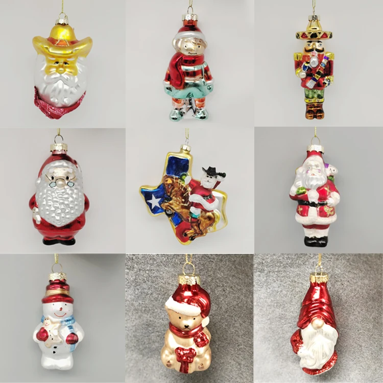 Foreign trade 3-inch 4-inch glass figurine collection Christmas