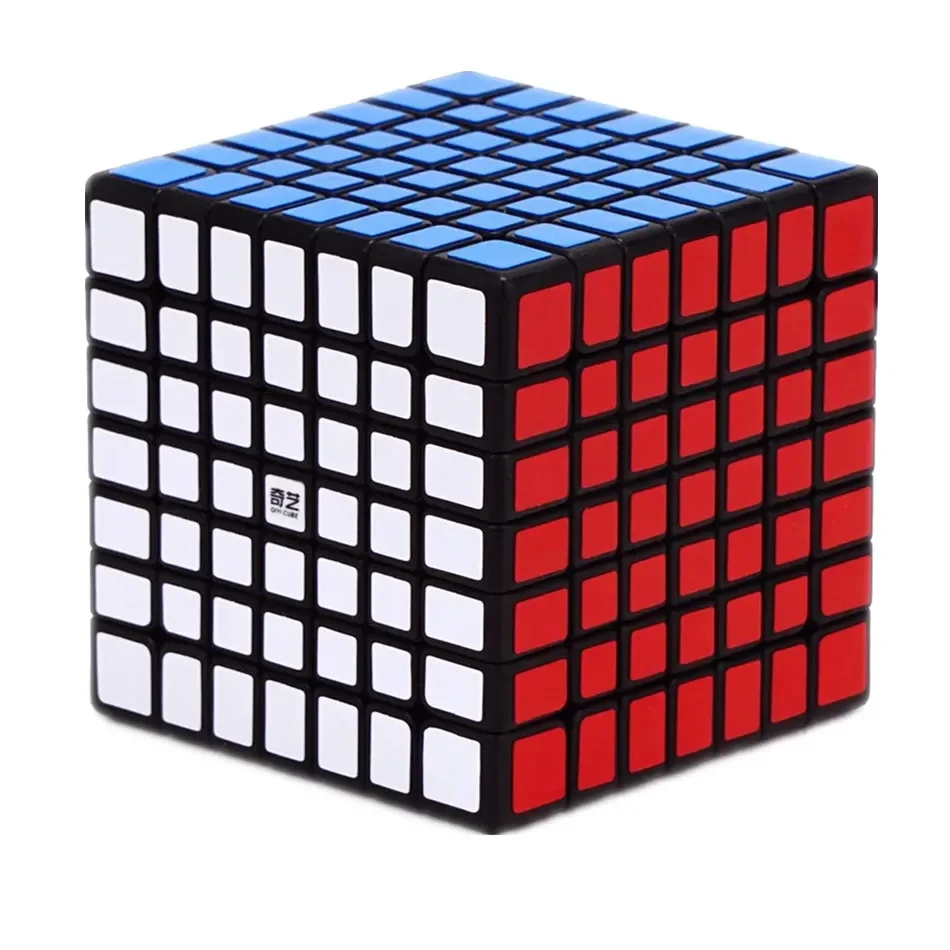 Qiyi Magic Cube 2x2 3x3 4x4 5x5 6x6 สีดําสติกเกอร์ปริศนาการศึกษา Magic Cube ของเล่นเด็กเด็กของขวัญของเล่น Cubo Magico