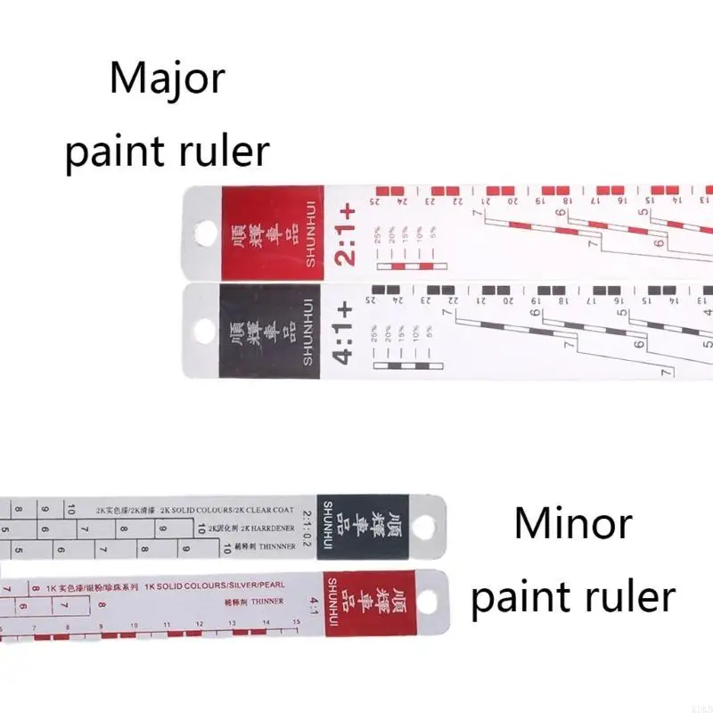 K3KD Standard Paint Ruler Paint Ratio Ruler Paint Mixing Ruler Dipstick Scale Ruler Paint Mixing Tool Ruler Paint Tool