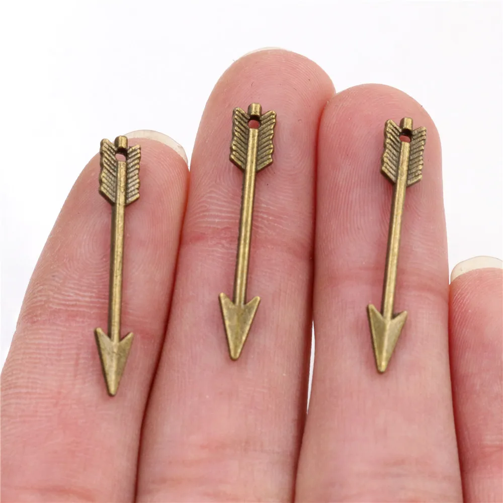 30x5mm 40pcs Antique Silver Plated and Bronze Plated Arrow Handmade Charms Pendant:DIY for bracelet necklace