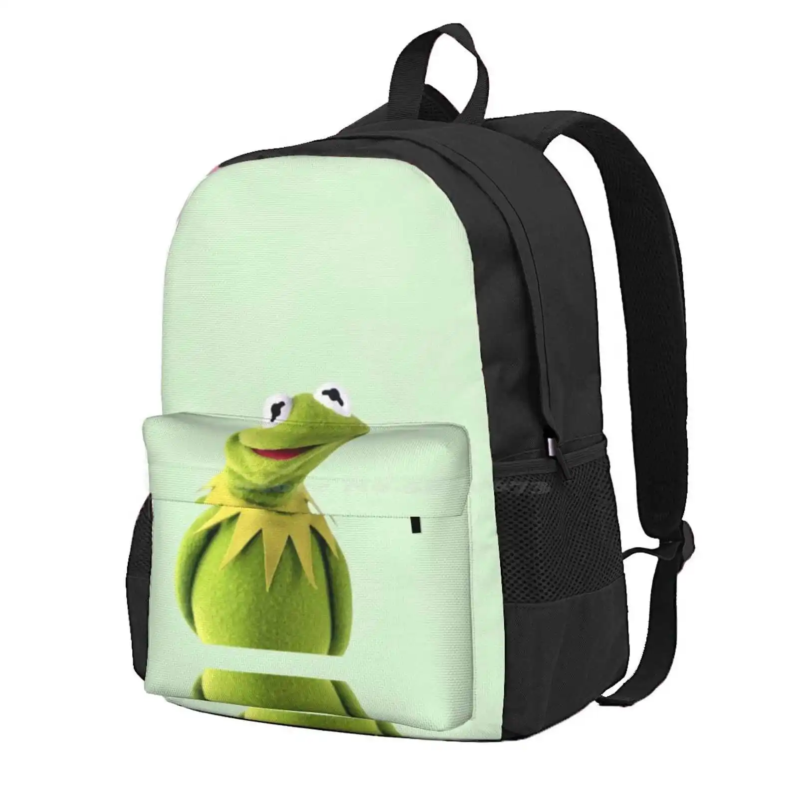 Kermit Hot Sale Schoolbag Backpack Fashion Bags Kermit The Frog The Green Frogs Trendy Trending Cool Popular Fun