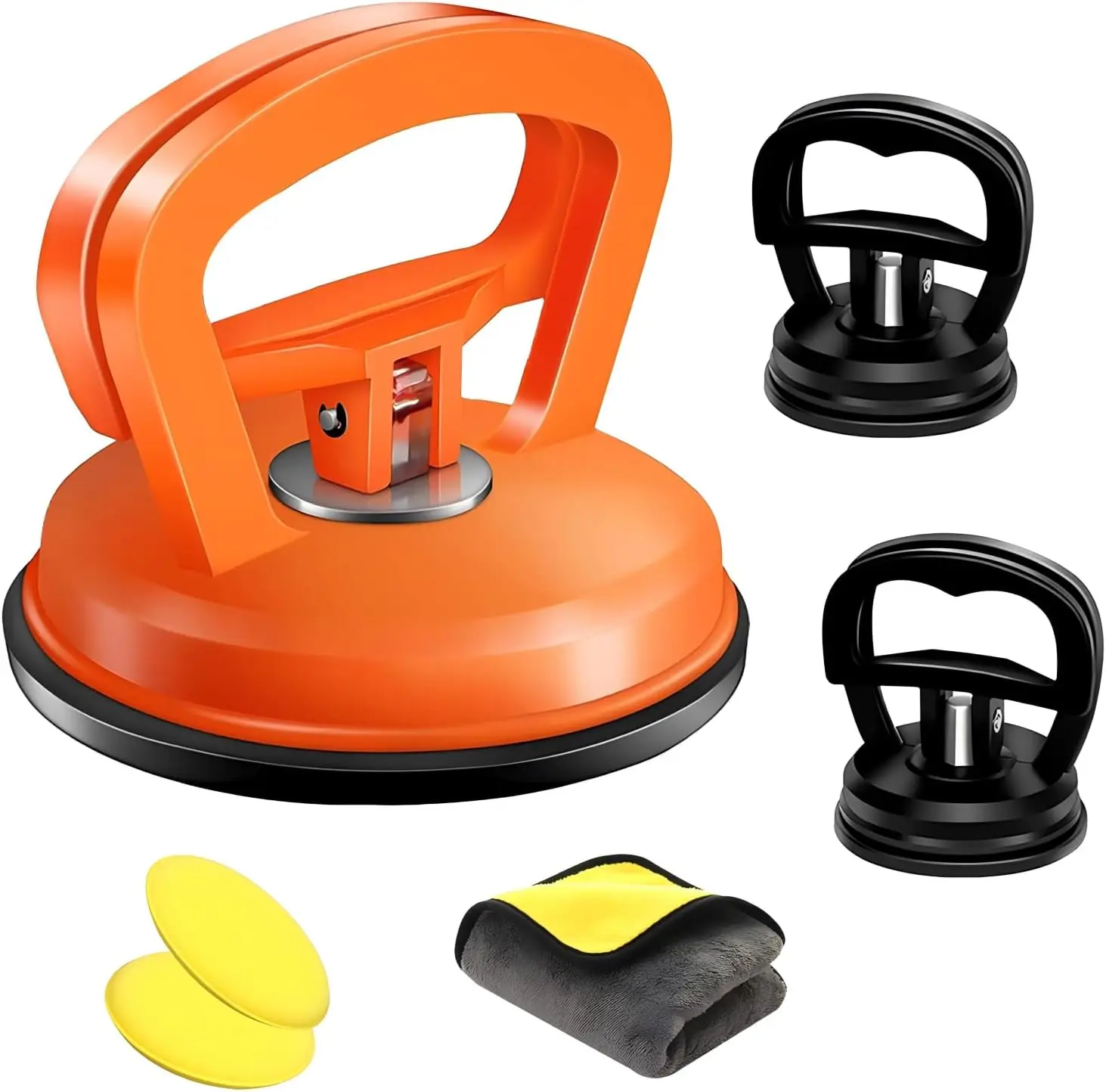 

3PCS Car Dent Puller Kit, Professional Paintless Dent Removal Tools with Hook Adapters for Auto Glass/Mirror/Objects