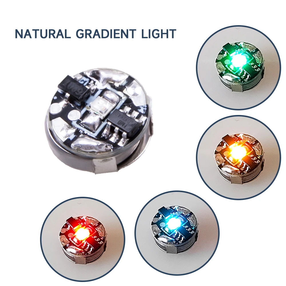 1pc Magnetic Control Led Lamp Model Light Seven Colors Automatic Color Change Effect For Cars/Robots/Diy Making With Battery