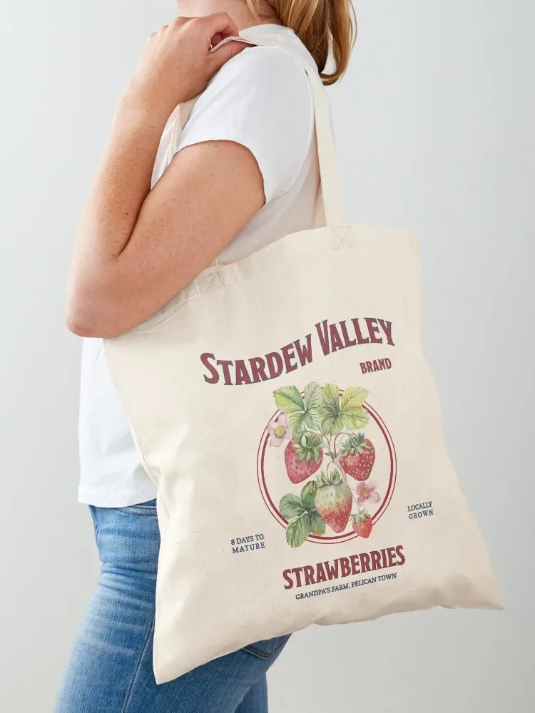

Stardew Valley Strawberries Tote Bag shopping bag reusable shopping bag luxury women Cloth bags