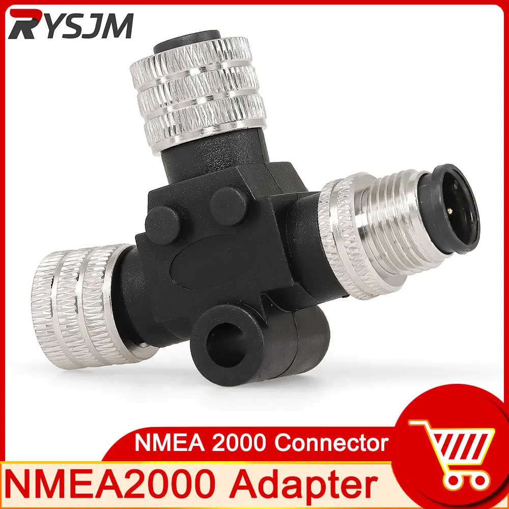 NMEA2000 T-type Power Connector 5P Male and Female Waterproof Connector Nmea 2000 Adapter Aviation Plug Adapter for Ships Yachts