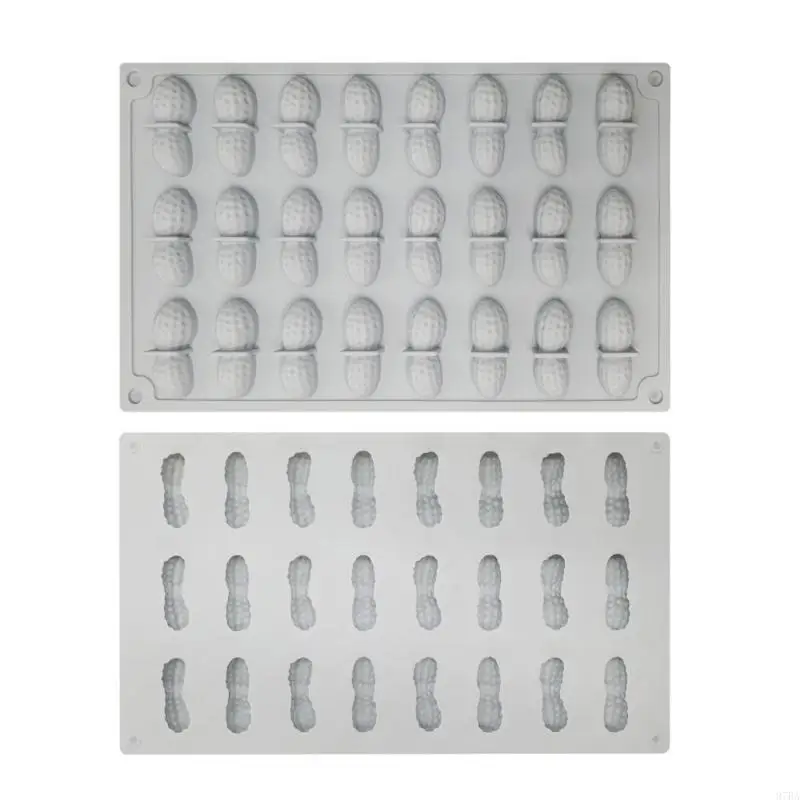 

97BA 24 Cavity Peanut Silicone Mousse Cake Molds Flexible Chocolate Mould Bakeware
