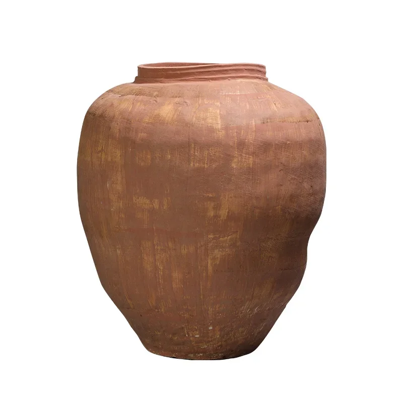 Chinese ceramic vase nostalgic retro ornament, desktop dried flower arrangement, tea room bogu rack decorative