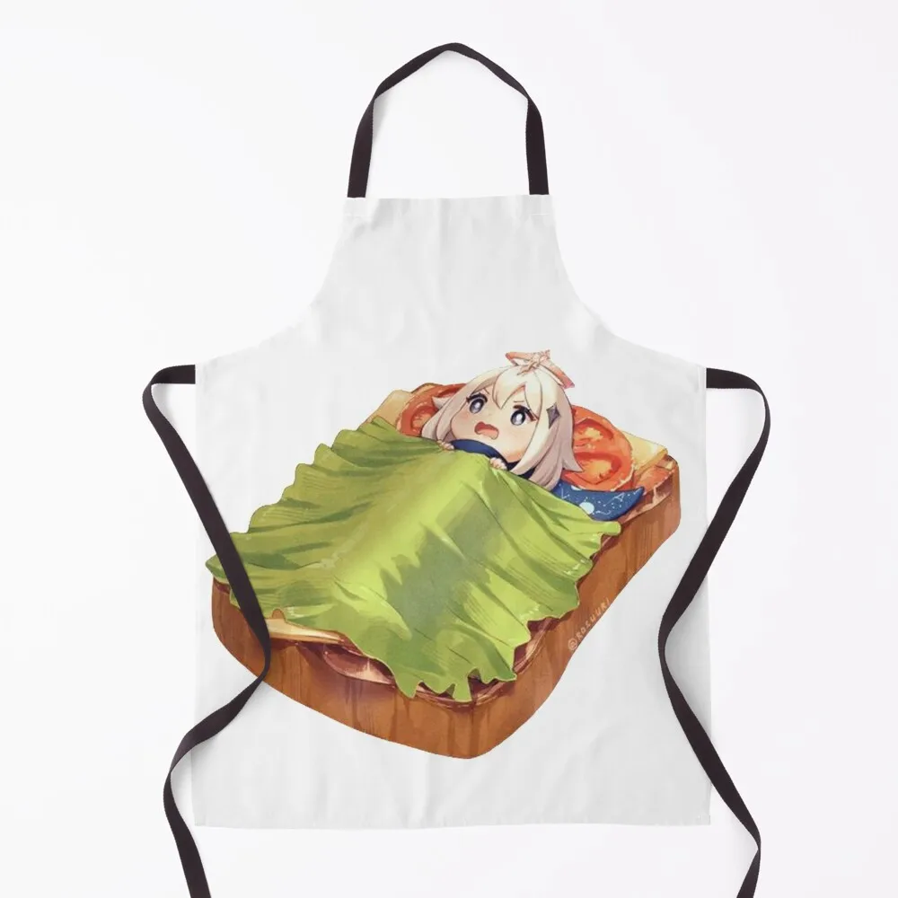 

paimon emergency food Apron Cooking Clothes for kitchen useful kitchen jacket woman For Kitchen Apron