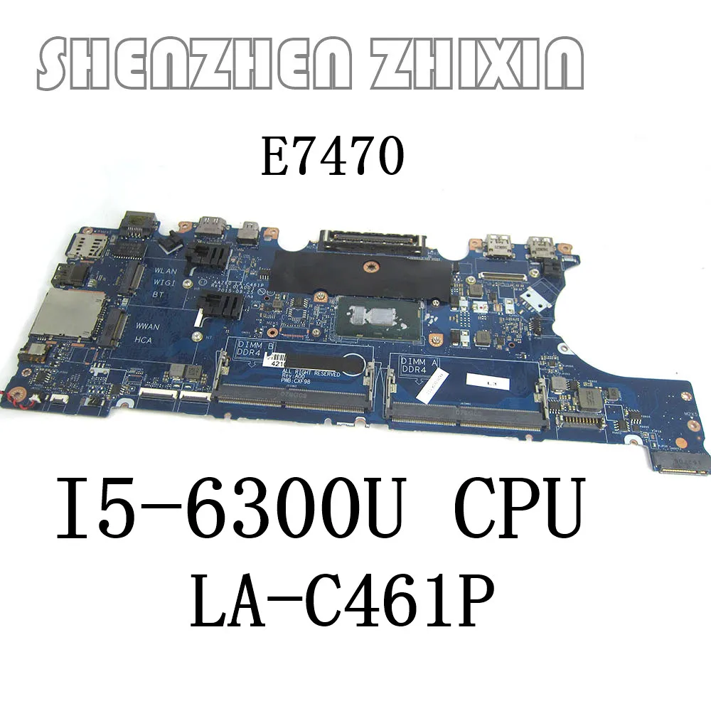 

yourui FOR Latitude 14 7470 E7470 Laptop Notebook Motherboard w/ i5-6300U Mainboard CN-0DGYY5 DGYY5 LA-C461P full Tested