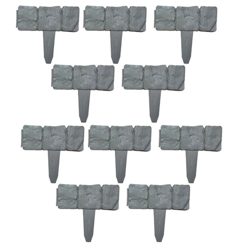 2025+ Imitation Stone Garden Fence Plastic Fence Inserted Fence Pastoral Garden Gardening Grass Fence