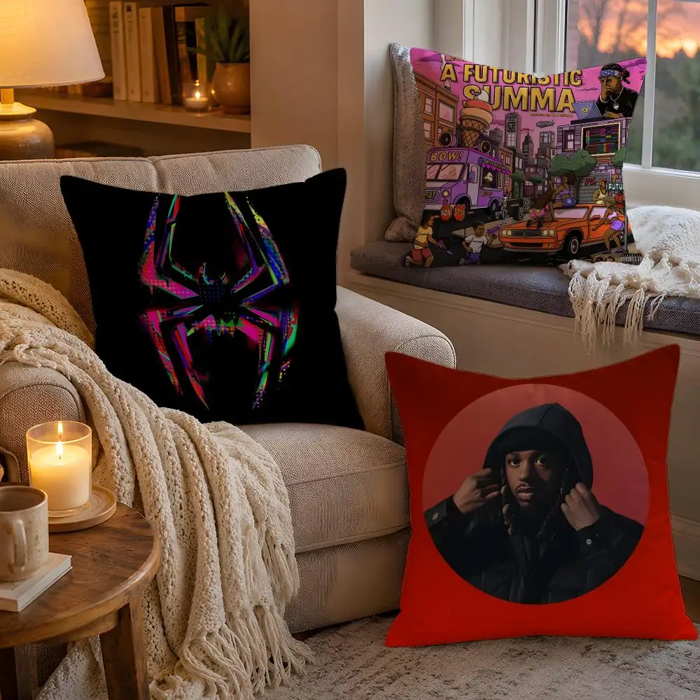 M-Metro B-Boomin Album Cushion Cover 1pc Square Pillow Cover Soft Plush Fabric Removable Washable Sofa Chair Bed Decoration