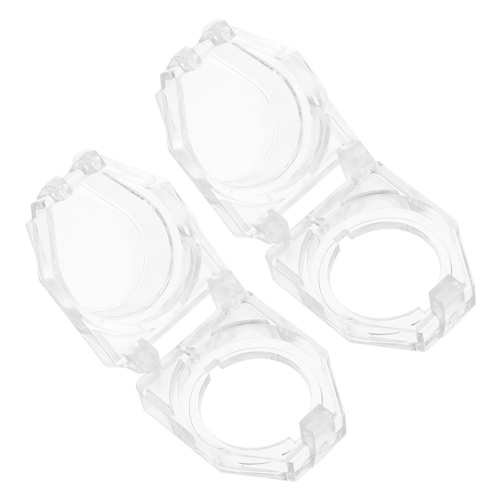 

2Pcs Button Switch Cover Waterproof Dust Proof Clear Emergency Stop Power Button Protector for Computer Washing Machine