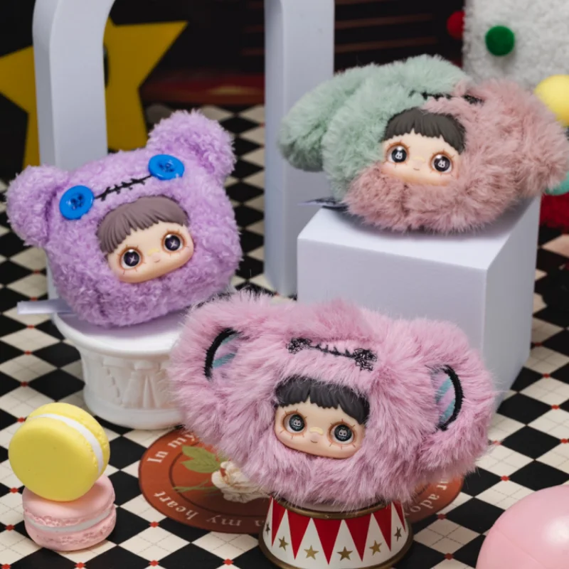 Maymei kawaii anime personagem boneca de pelúcia saco pingente caixa cega circo louco na moda brinquedo colecionável bonito dos desenhos animados presente aniversário